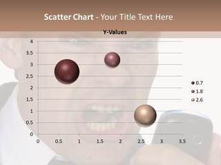 Face Caucasian Yell PowerPoint Template