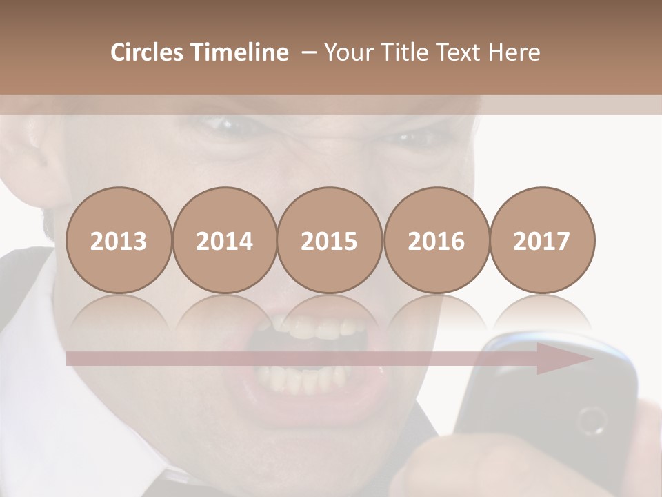 Face Caucasian Yell PowerPoint Template