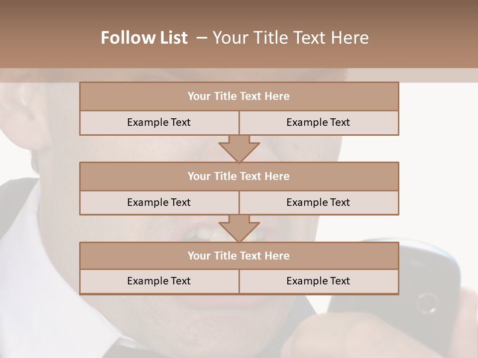 Face Caucasian Yell PowerPoint Template