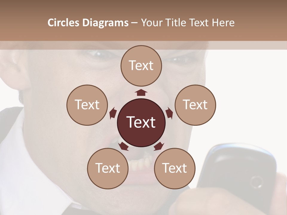 Face Caucasian Yell PowerPoint Template