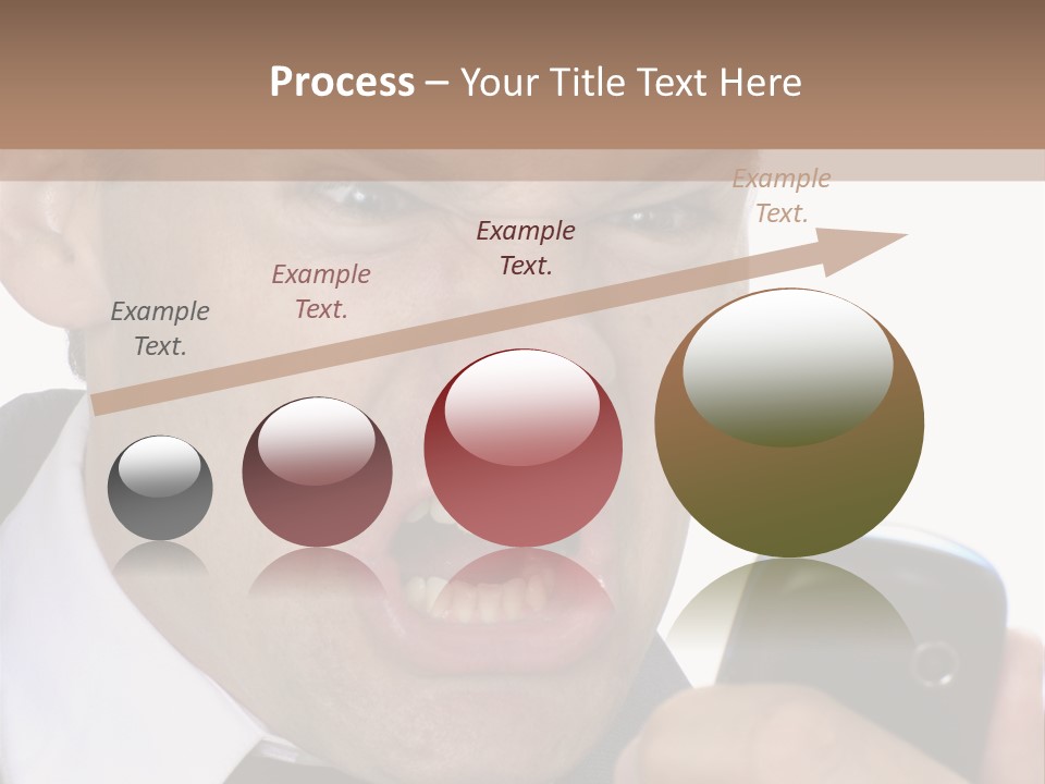Face Caucasian Yell PowerPoint Template