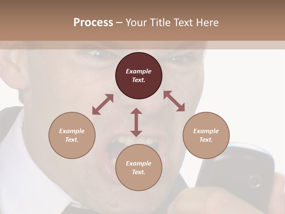 Face Caucasian Yell PowerPoint Template