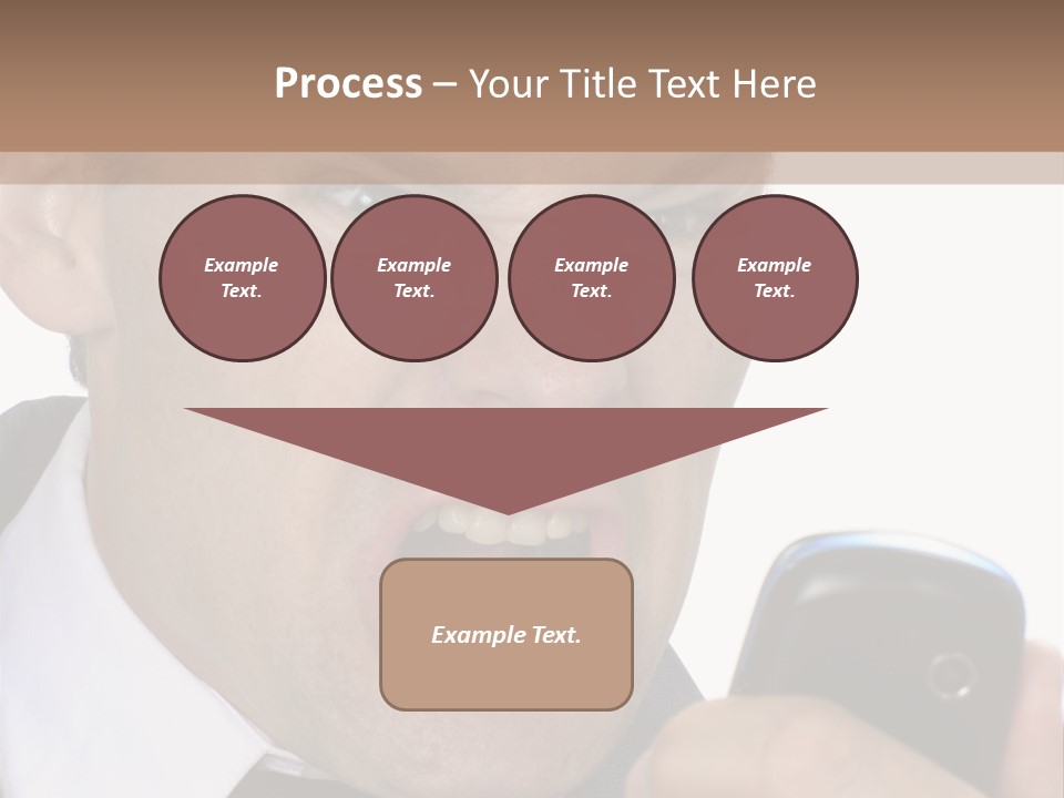 Face Caucasian Yell PowerPoint Template