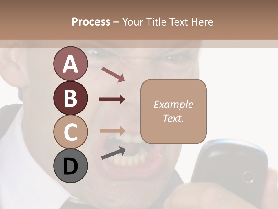 Face Caucasian Yell PowerPoint Template