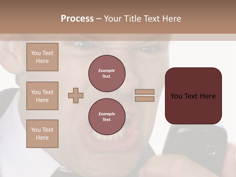 Face Caucasian Yell PowerPoint Template