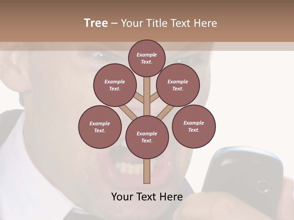 Face Caucasian Yell PowerPoint Template