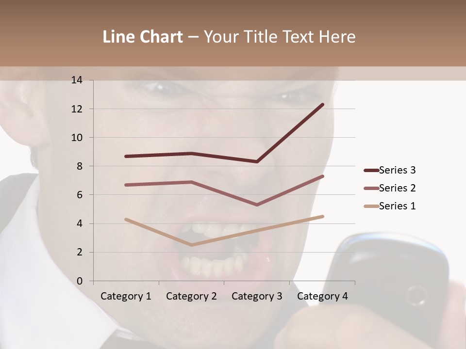 Face Caucasian Yell PowerPoint Template