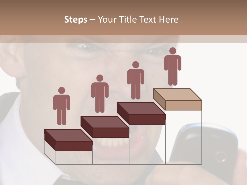 Face Caucasian Yell PowerPoint Template