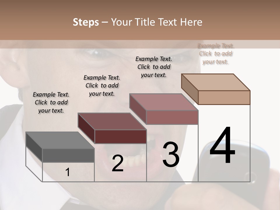 Face Caucasian Yell PowerPoint Template