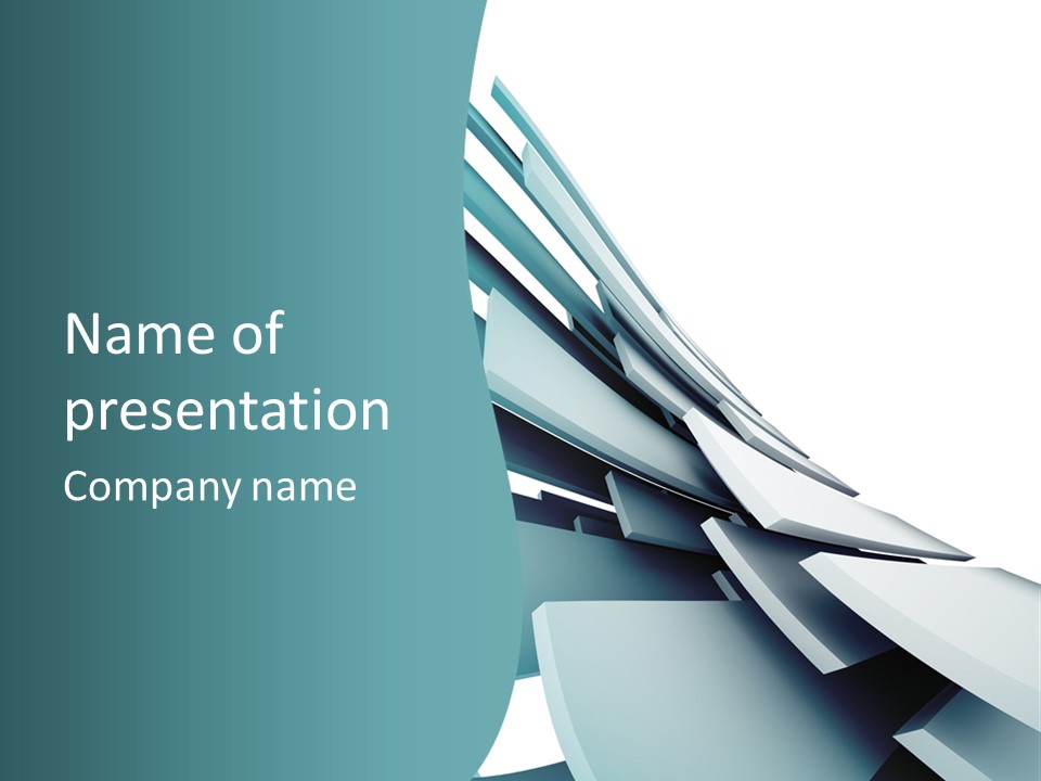 A Blue And White Abstract Powerpoint Presentation PowerPoint Template