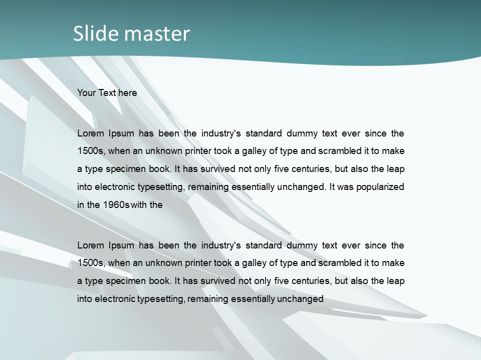 A Blue And White Abstract Powerpoint Presentation PowerPoint Template