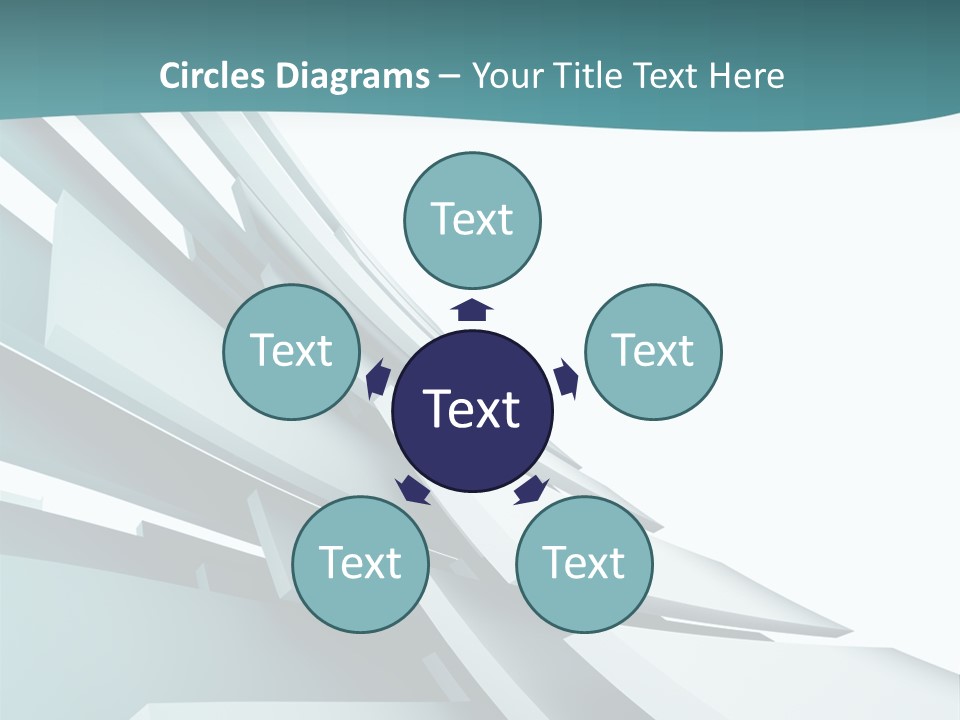 A Blue And White Abstract Powerpoint Presentation PowerPoint Template