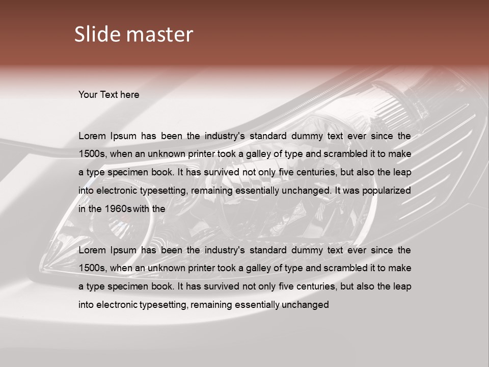 Grey Wash Drive PowerPoint Template