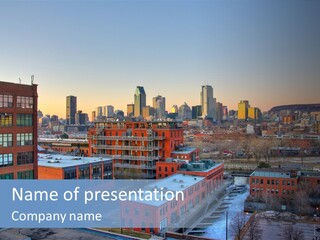 Reflection Of The Sun Downtown Modern PowerPoint Template