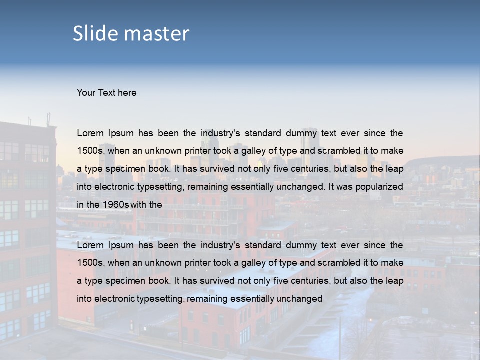 Reflection Of The Sun Downtown Modern PowerPoint Template