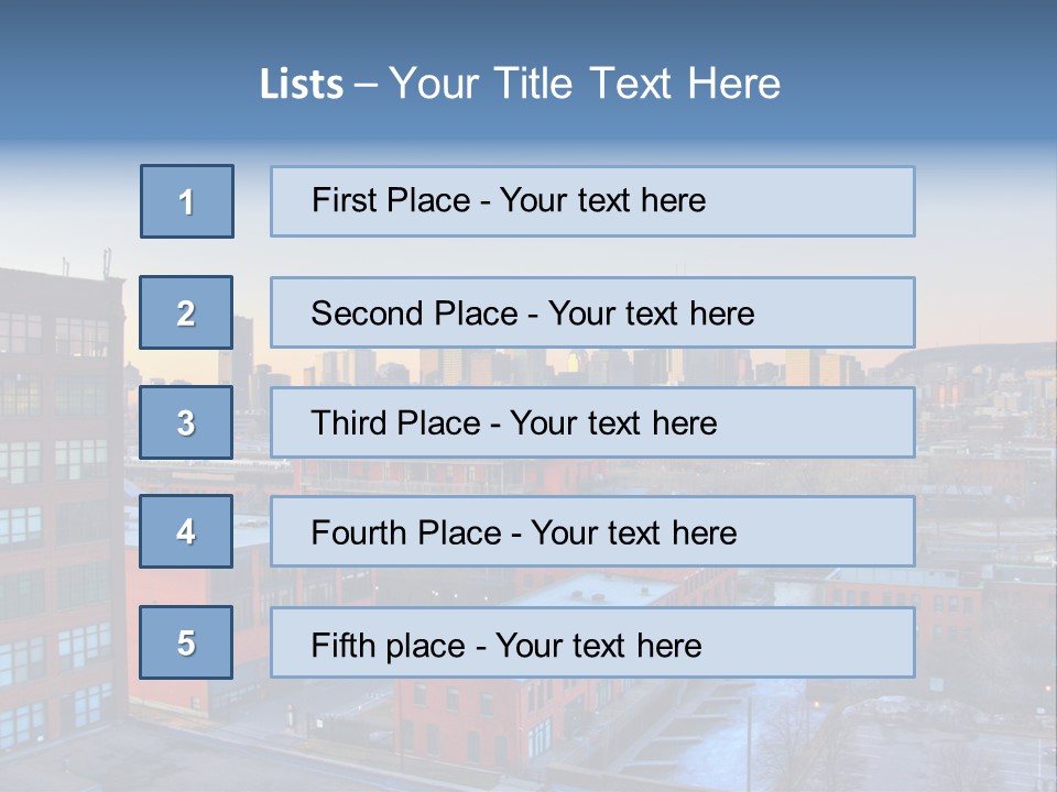 Reflection Of The Sun Downtown Modern PowerPoint Template