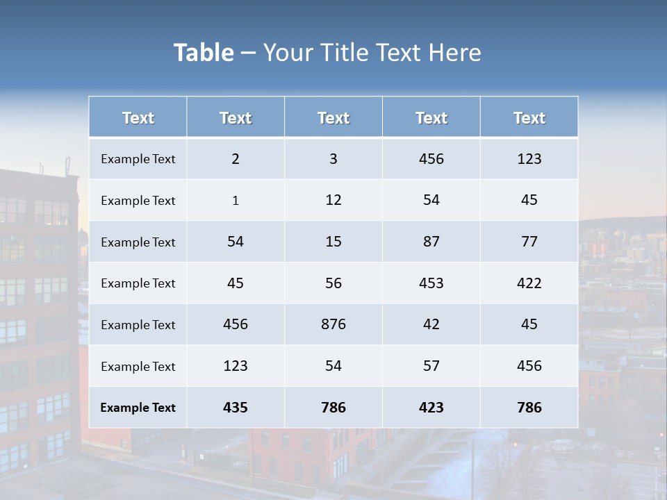 Reflection Of The Sun Downtown Modern PowerPoint Template