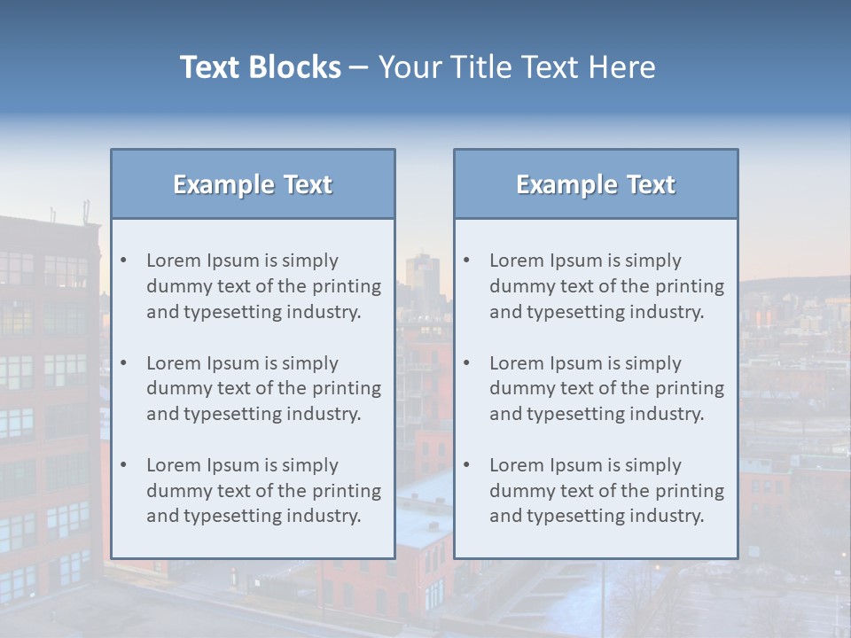 Reflection Of The Sun Downtown Modern PowerPoint Template