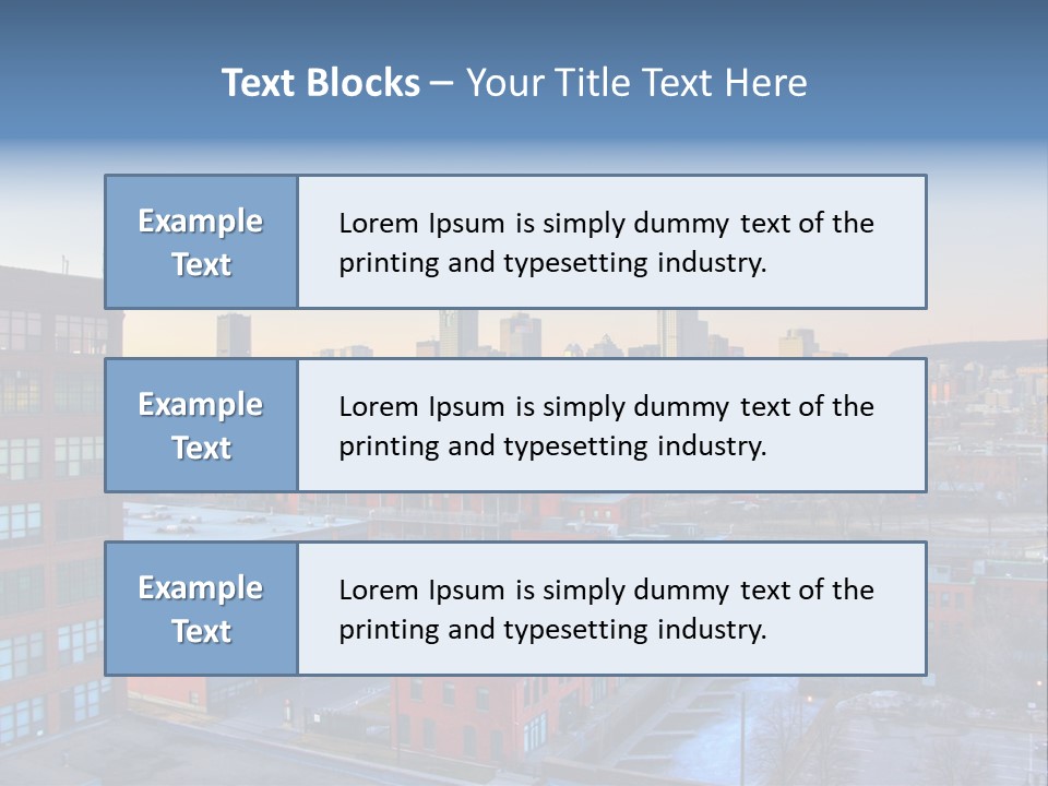 Reflection Of The Sun Downtown Modern PowerPoint Template