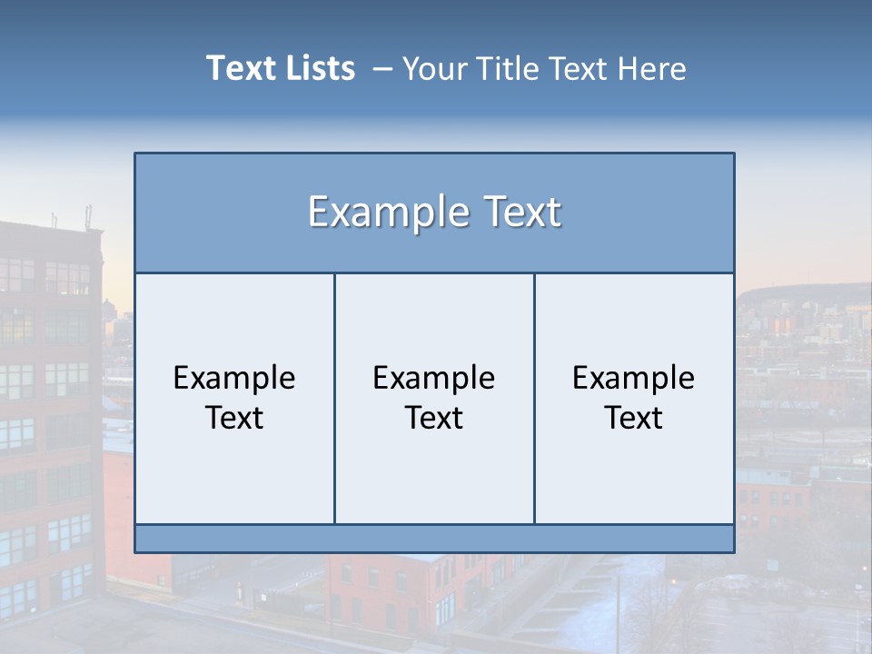 Reflection Of The Sun Downtown Modern PowerPoint Template