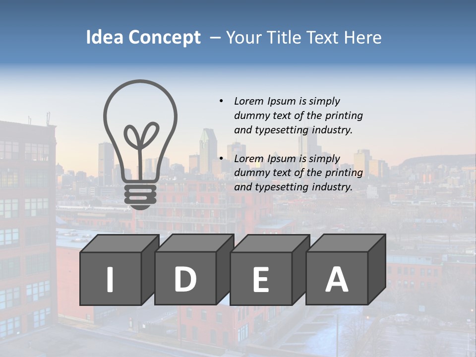 Reflection Of The Sun Downtown Modern PowerPoint Template