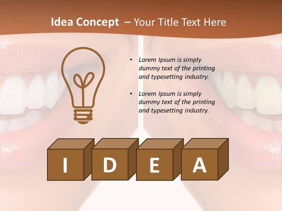 Treat Young Face PowerPoint Template