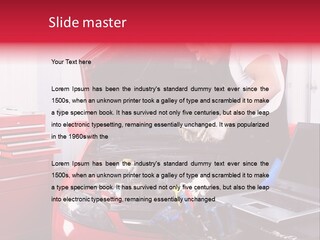 People Dipstick Worker PowerPoint Template