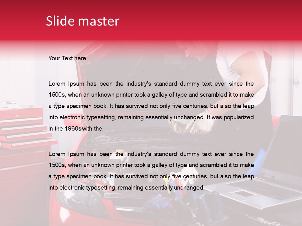 People Dipstick Worker PowerPoint Template