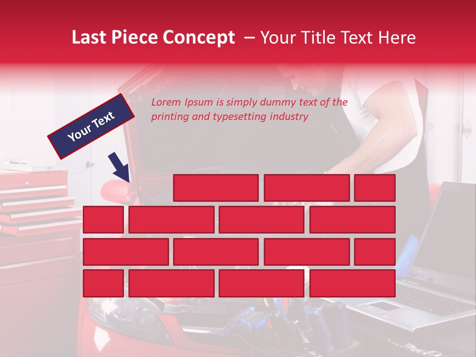 People Dipstick Worker PowerPoint Template