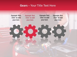 People Dipstick Worker PowerPoint Template