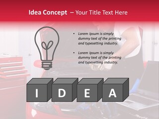 People Dipstick Worker PowerPoint Template