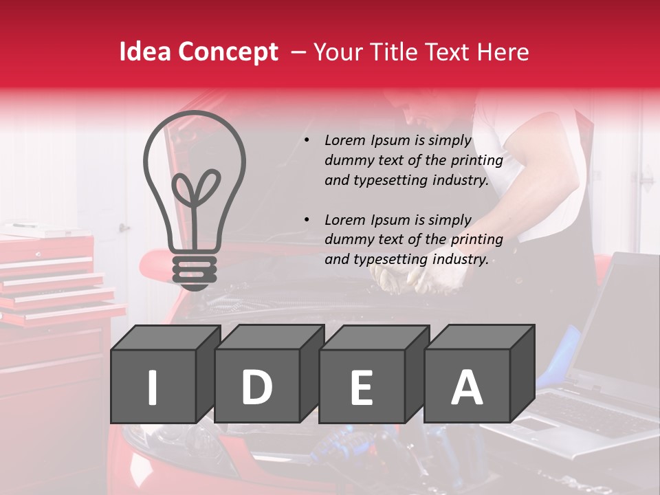 People Dipstick Worker PowerPoint Template