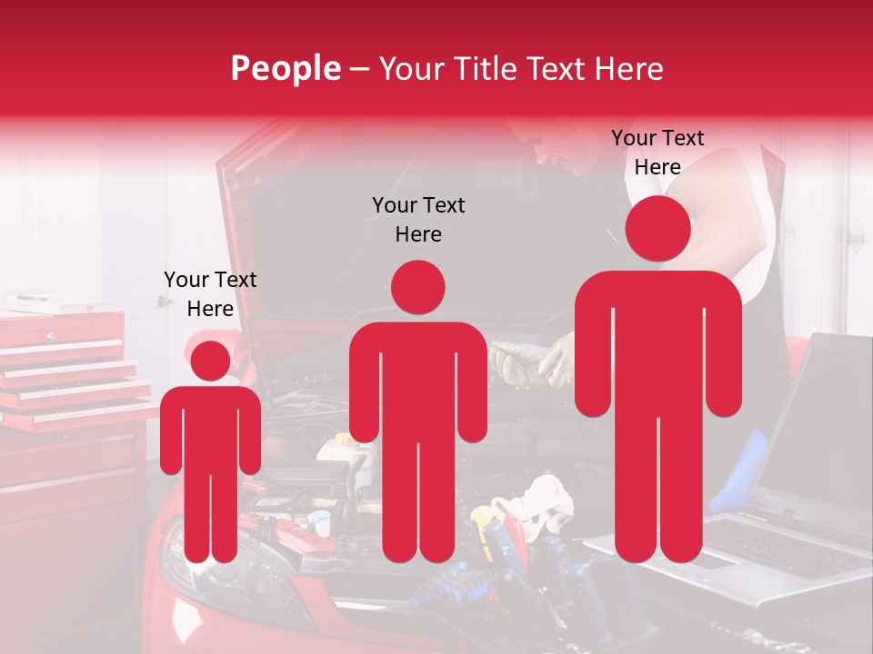 People Dipstick Worker PowerPoint Template