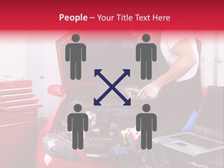 People Dipstick Worker PowerPoint Template