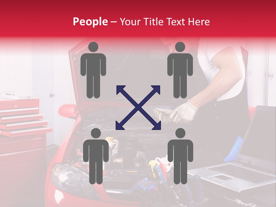 People Dipstick Worker PowerPoint Template