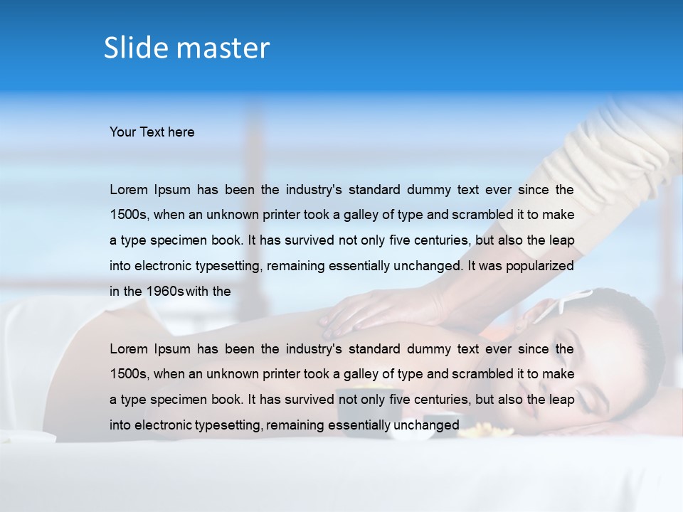 Healthy White Woman PowerPoint Template