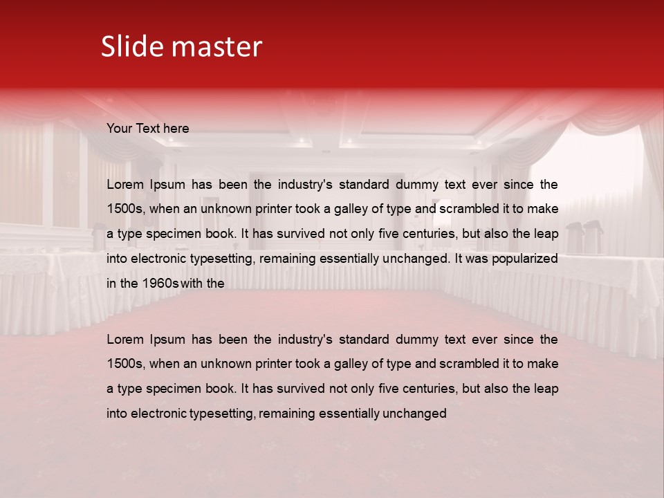 Interior Table Photo PowerPoint Template