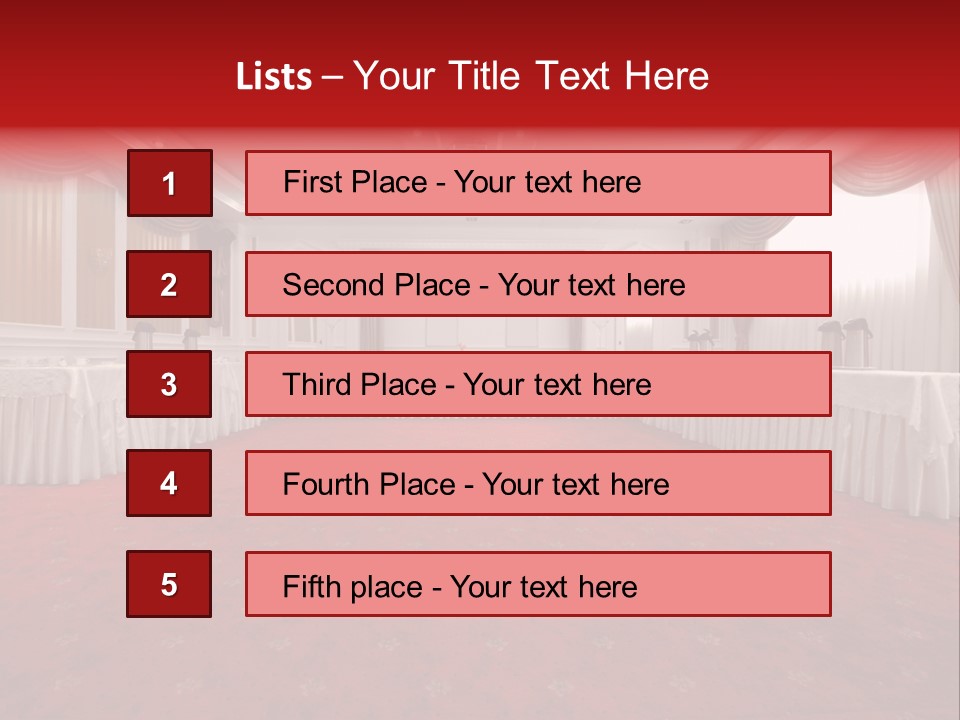 Interior Table Photo PowerPoint Template