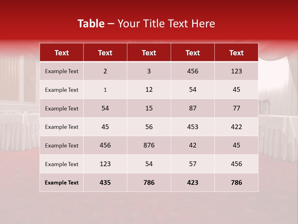 Interior Table Photo PowerPoint Template