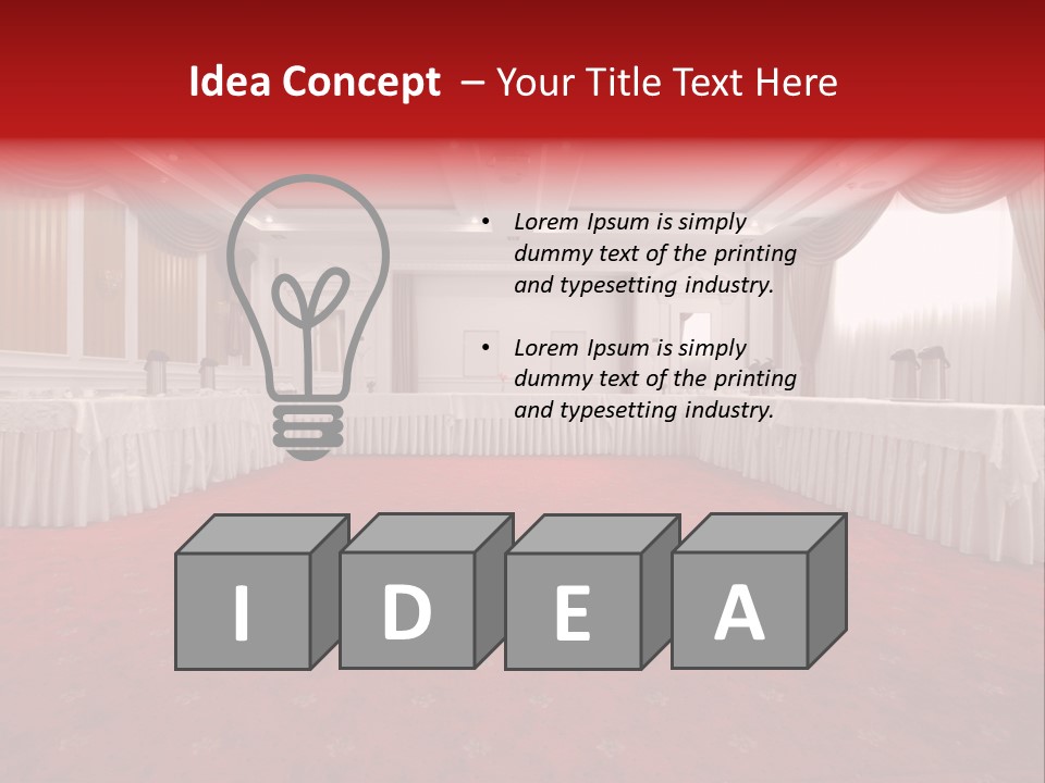 Interior Table Photo PowerPoint Template