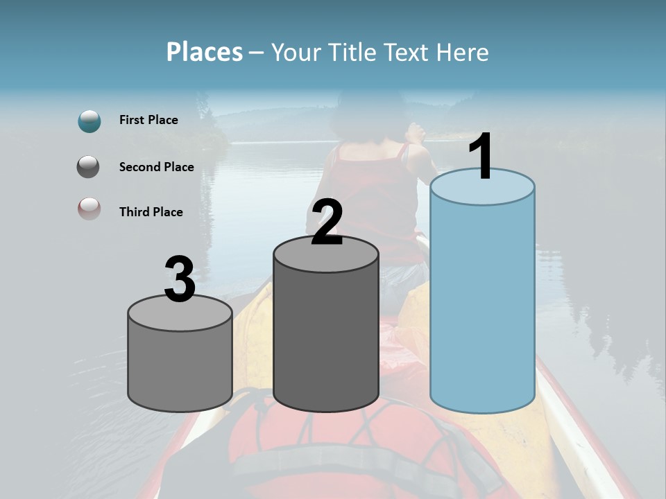 Boat Serenity Pads PowerPoint Template