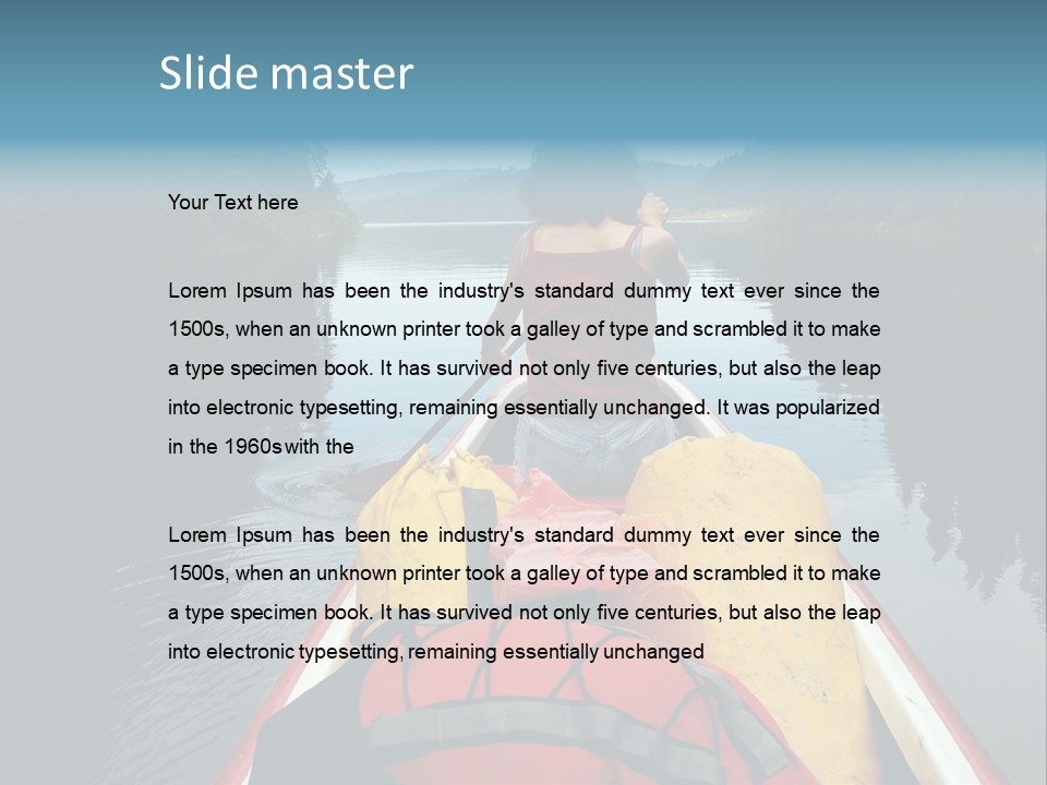 Boat Serenity Pads PowerPoint Template