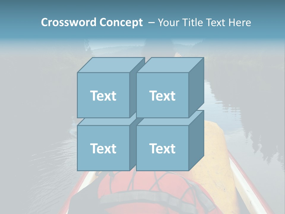 Boat Serenity Pads PowerPoint Template