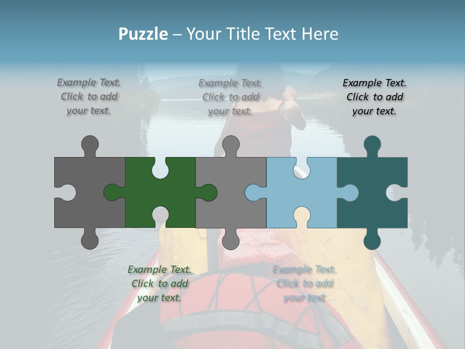 Boat Serenity Pads PowerPoint Template