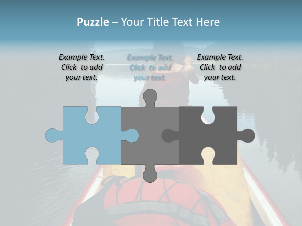 Boat Serenity Pads PowerPoint Template