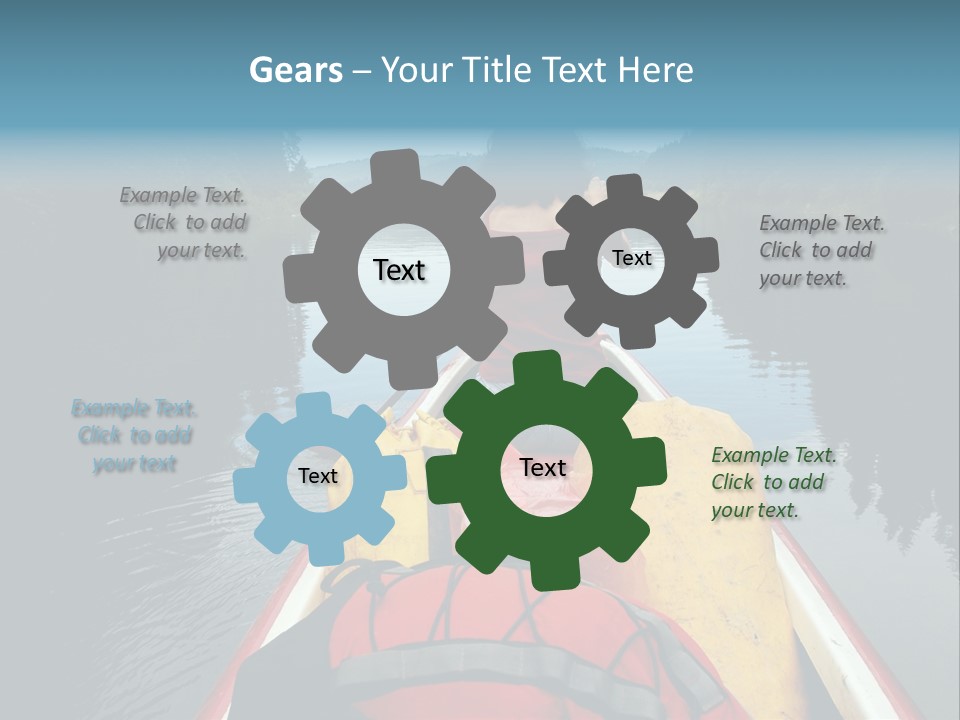 Boat Serenity Pads PowerPoint Template