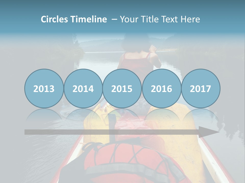 Boat Serenity Pads PowerPoint Template