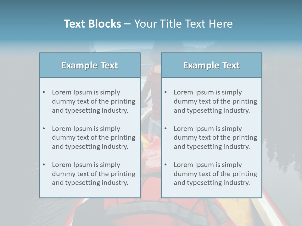 Boat Serenity Pads PowerPoint Template