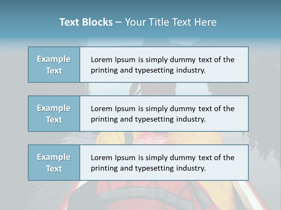 Boat Serenity Pads PowerPoint Template