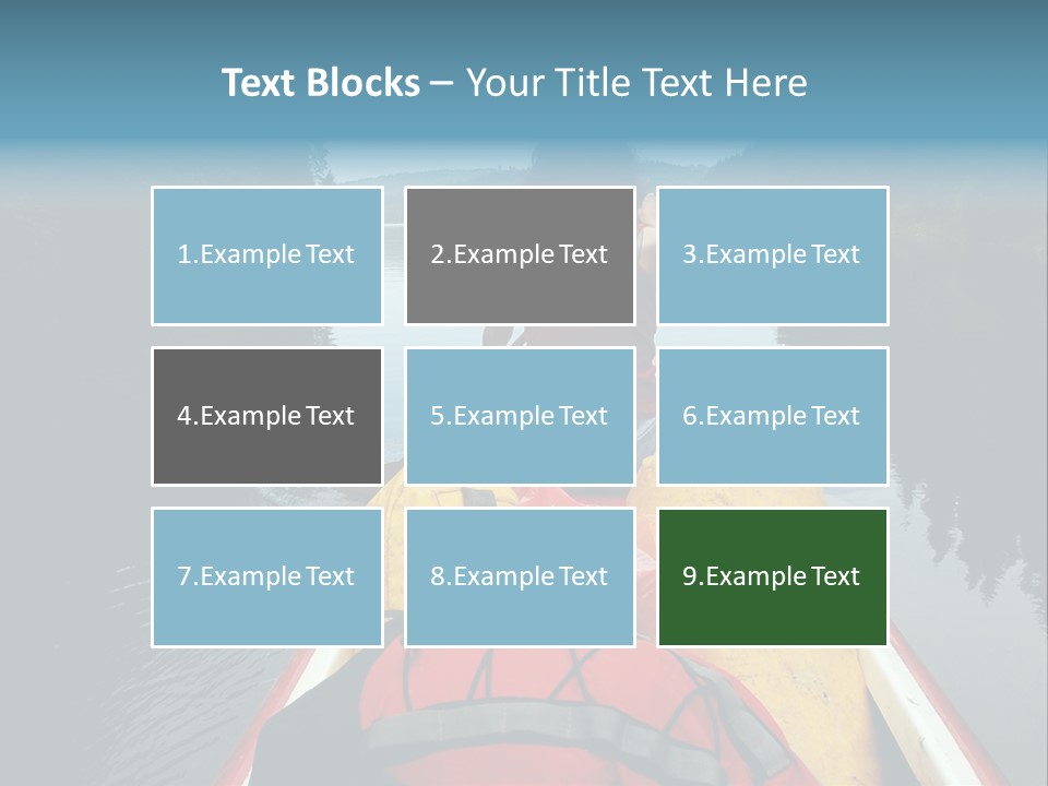 Boat Serenity Pads PowerPoint Template